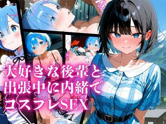 会社に内緒で付き合っている大好きな後輩と出張中に内緒でコスプレSEX（リゼロ レム編）<br><span style="font-size: 0.8em; color: #666;">D_665819</span>