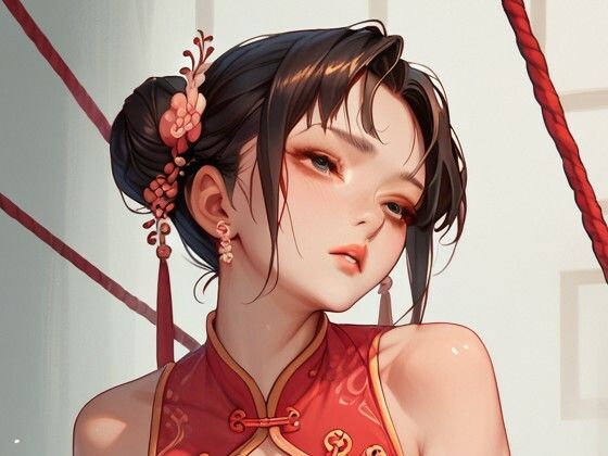 緊縛イラスト集1（チャイナ服編）<br><span style="font-size: 0.8em; color: #666;">D_671354</span>