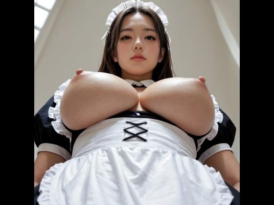 爆乳メイドを下から見上げる（セリフなし  AI画像集）<br><span style="font-size: 0.8em; color: #666;">D_683558</span>