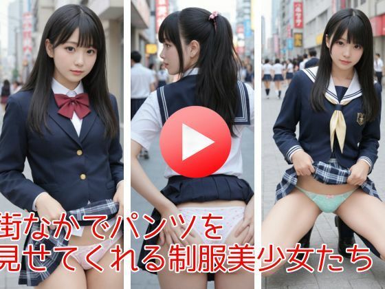 【動画】街なかでパンツを見せてくれる制服美少女たち<br><span style="font-size: 0.8em; color: #666;">D_699260</span>