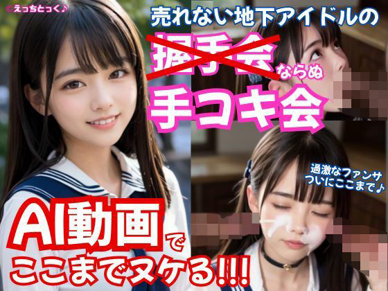 【AI動画】売れない地下アイドルの握手会ならぬ「手コキ会」！？過激ファンサービスに早漏のキモオタファンが耐えられず、まさかのお顔ザーメンまみれ<br><span style="font-size: 0.8em; color: #666;">D_702274</span>