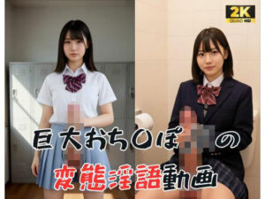 巨大おち〇ぽJKの変態淫語動画