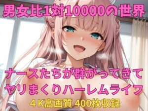 男女比1対10000の世界 ナースたちとセックスし放題でちんぽが乾く暇もないヤリ放題ハーレムライフ！！