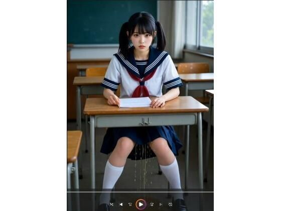 授業中におもらし（セーラー服）<br><span style="font-size: 0.8em; color: #666;">D_715904</span>