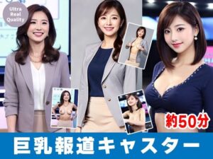 【約50分】『巨乳女性キャスターの乳揉み2』ニュース番組の裏と揺れる胸。-AIで描く究極の美女達-