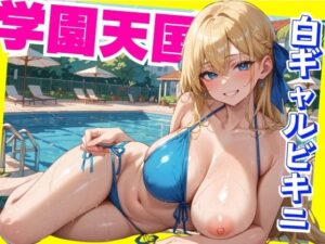 白ギャルビキニ 学園天国