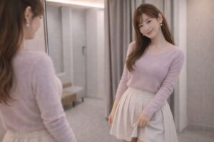 彼女の試着室。